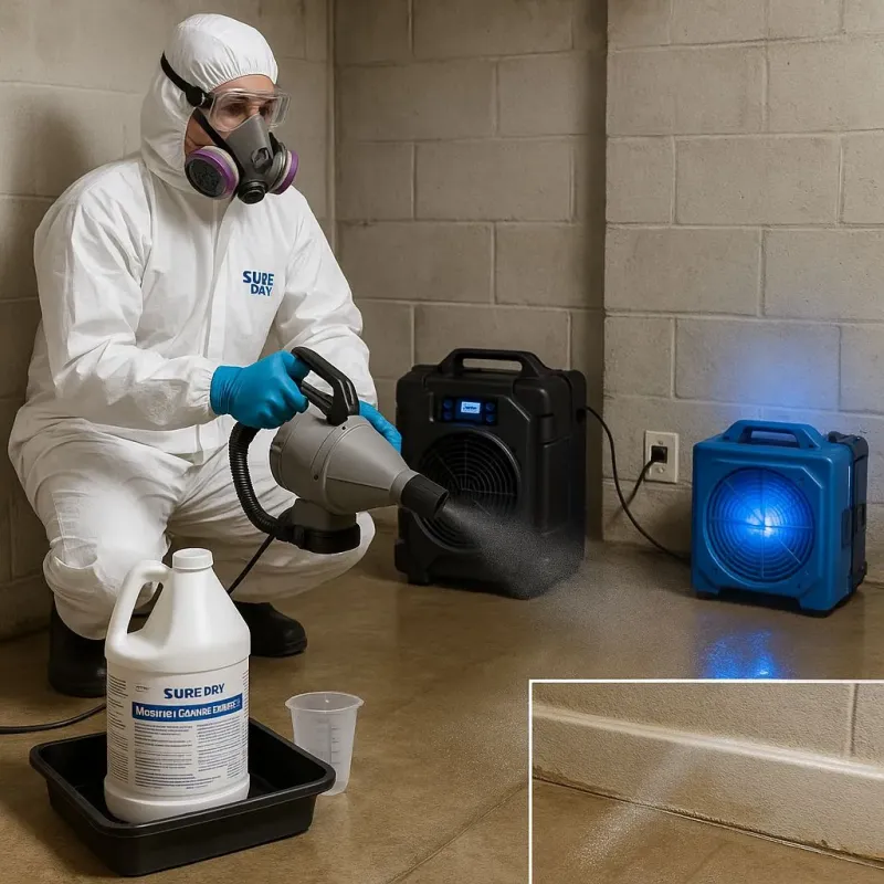 Sanitization and Odor Removal process in Dunstable, MA